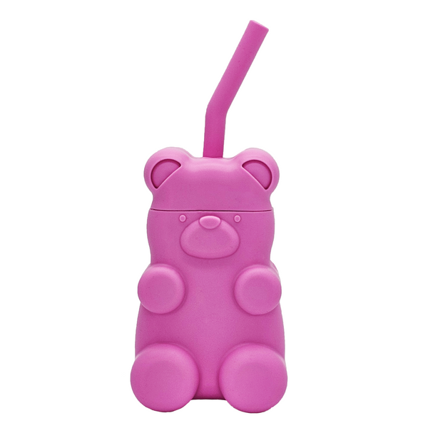 Silicone Brown Teddy Bear Kids Cup 14oz