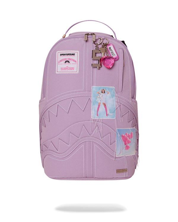 PURPLE DENIM PINK STITCH DLX-BACKPACK
