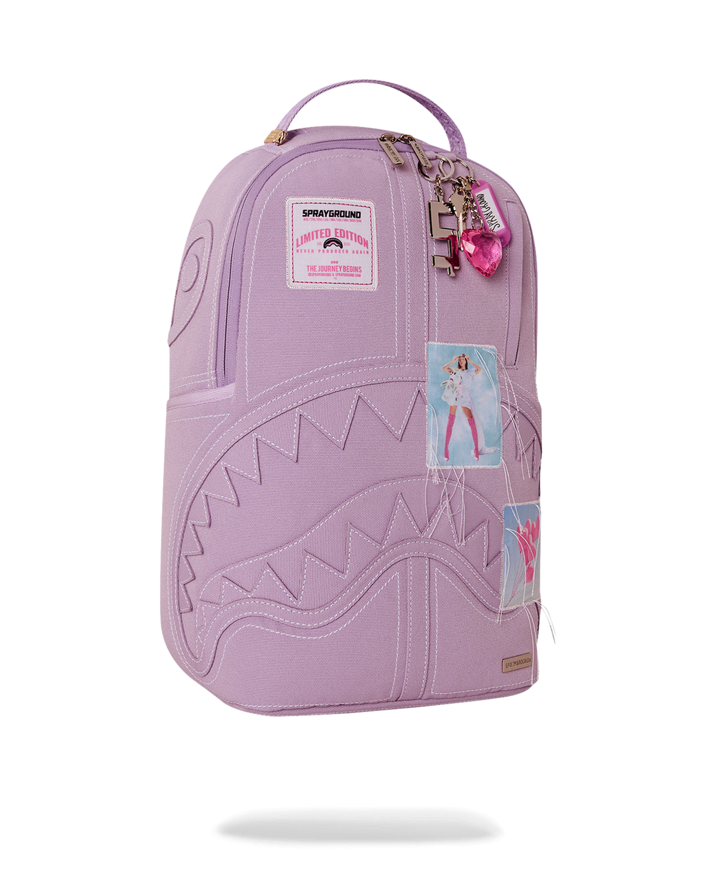 PURPLE DENIM PINK STITCH DLX-BACKPACK