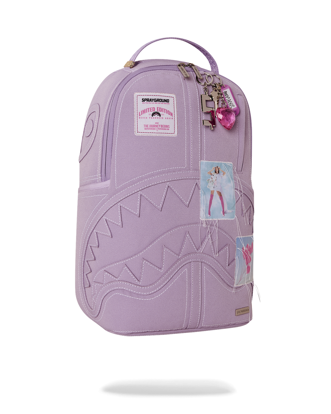 PURPLE DENIM PINK STITCH DLX-BACKPACK