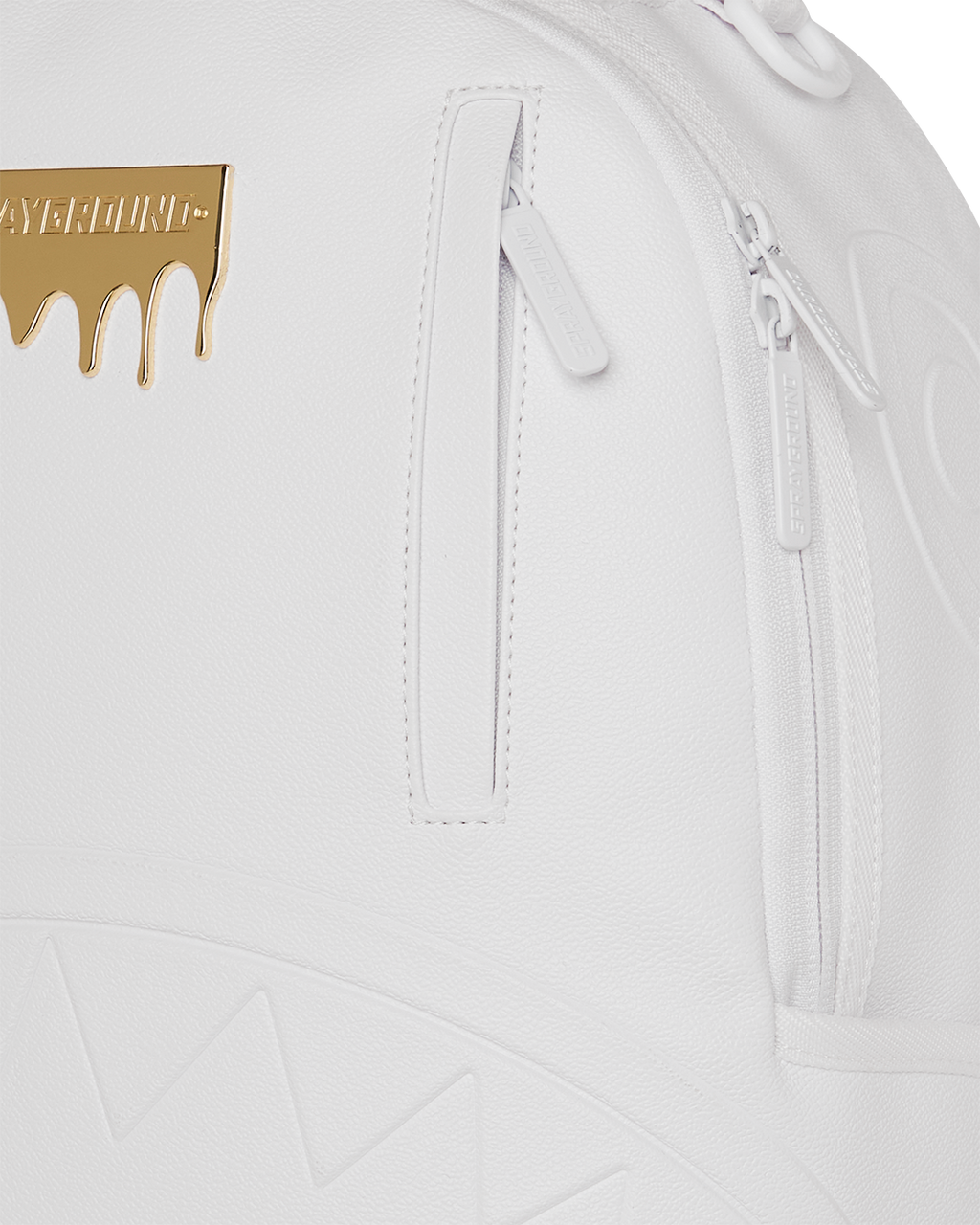 GOLD BRICK LUXE WHITE BACKPACK
