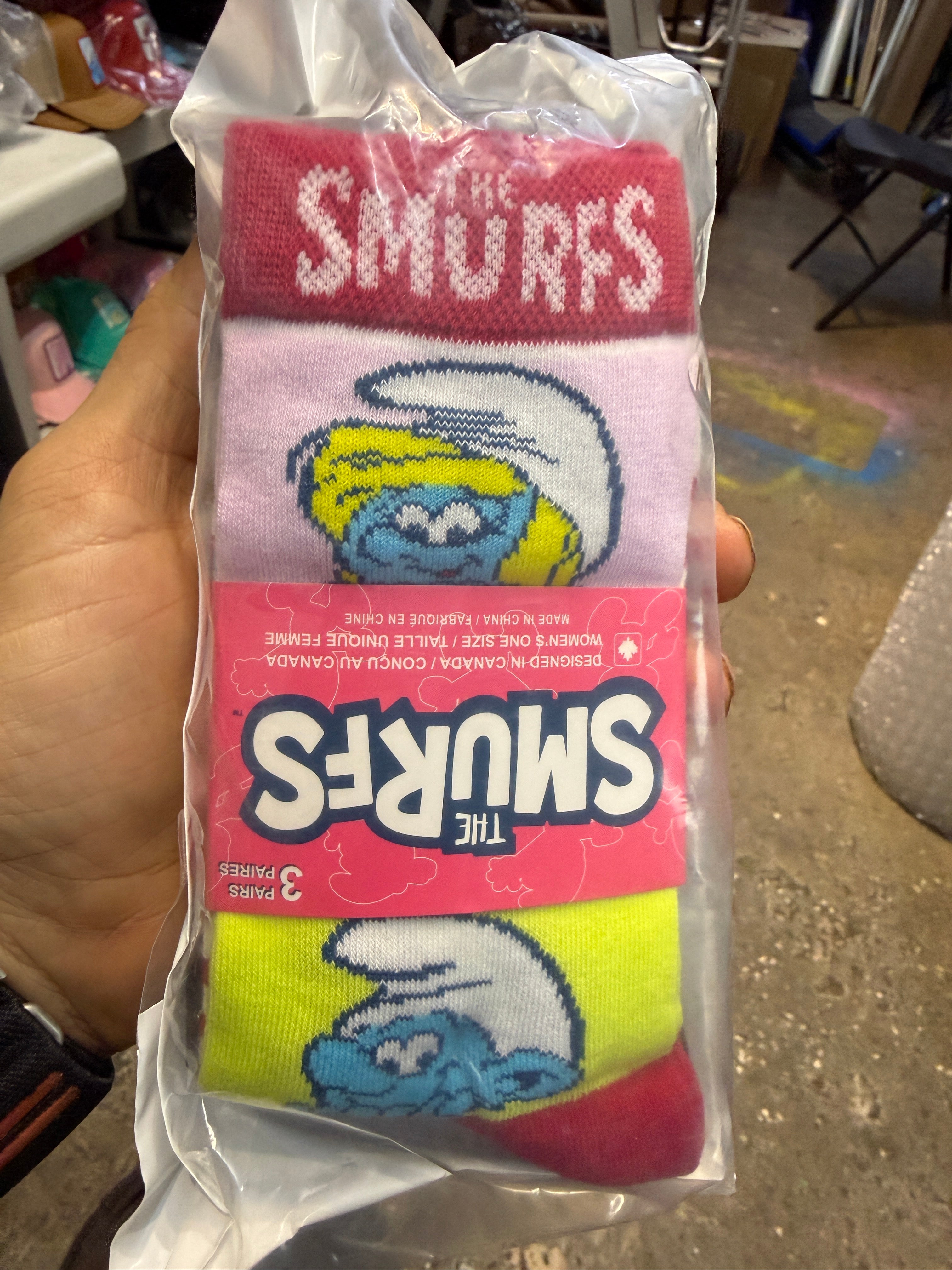 THE SMURFS WOMENS CREW, 3 PAIRS