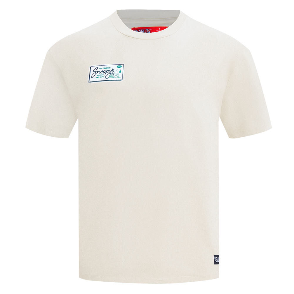 Peanuts Freeze Max Snoopy's Bakery and Cafe T-Shirt - Cream