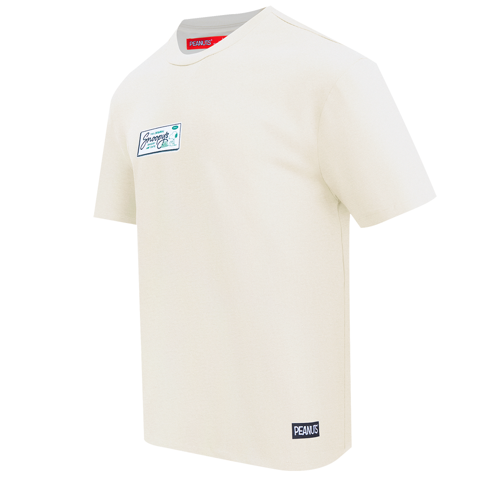 Peanuts Freeze Max Snoopy's Bakery and Cafe T-Shirt - Cream