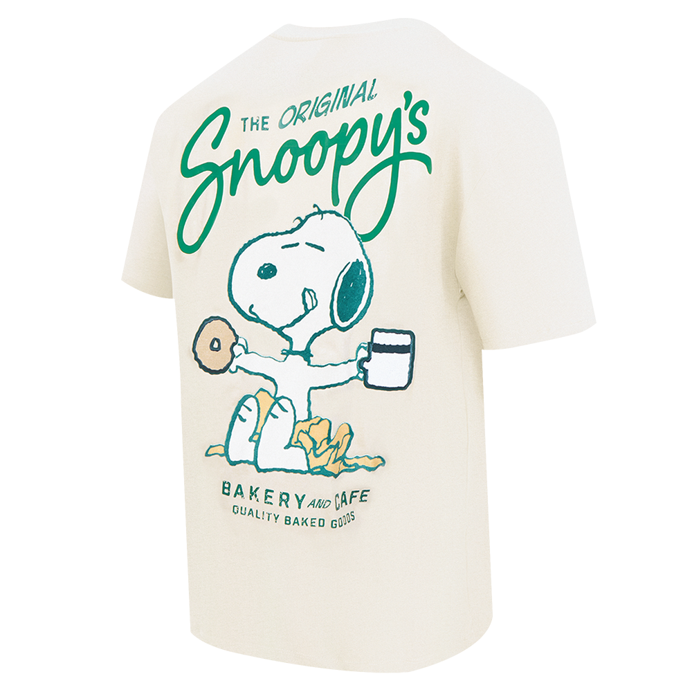 Peanuts Freeze Max Snoopy's Bakery and Cafe T-Shirt - Cream