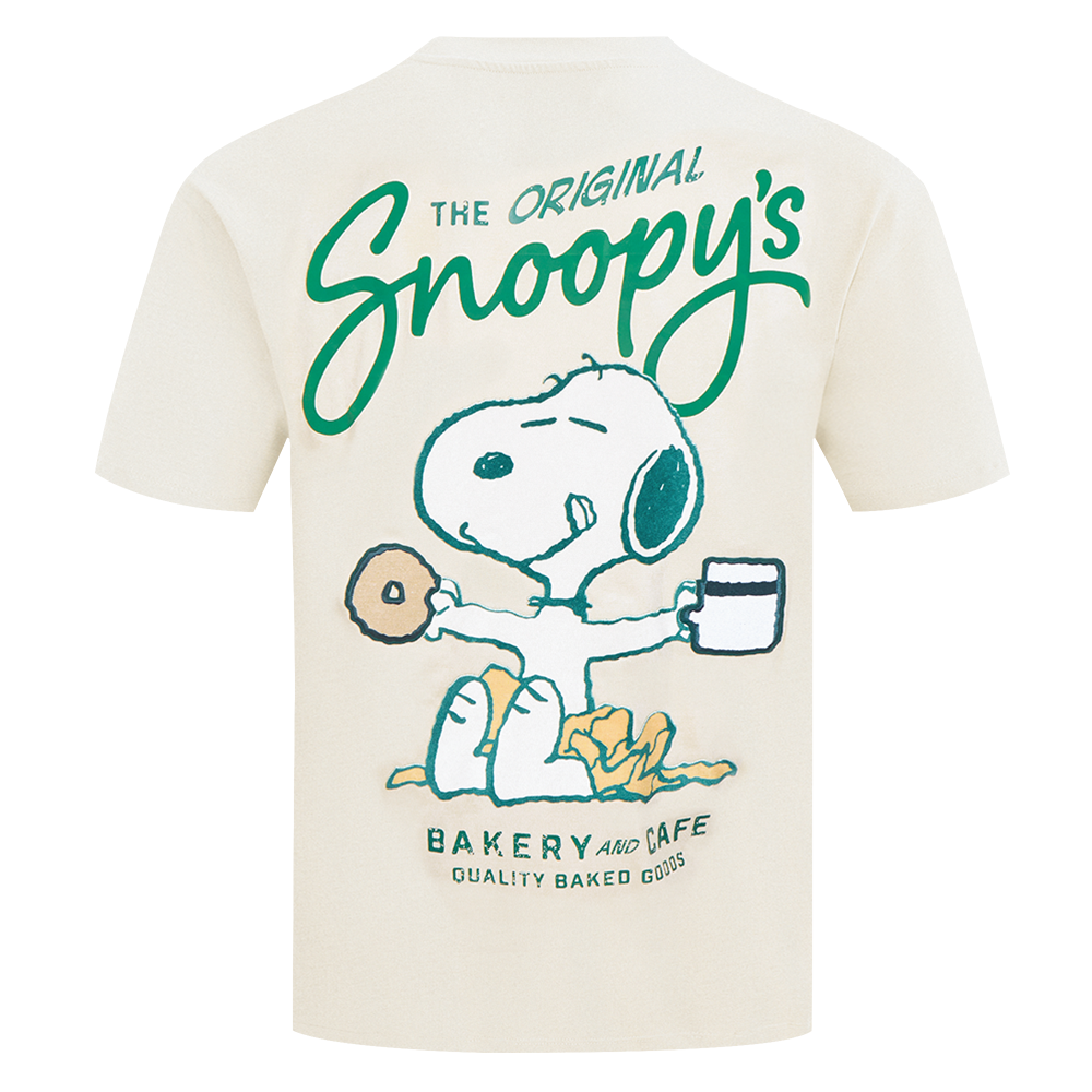 Peanuts Freeze Max Snoopy's Bakery and Cafe T-Shirt - Cream