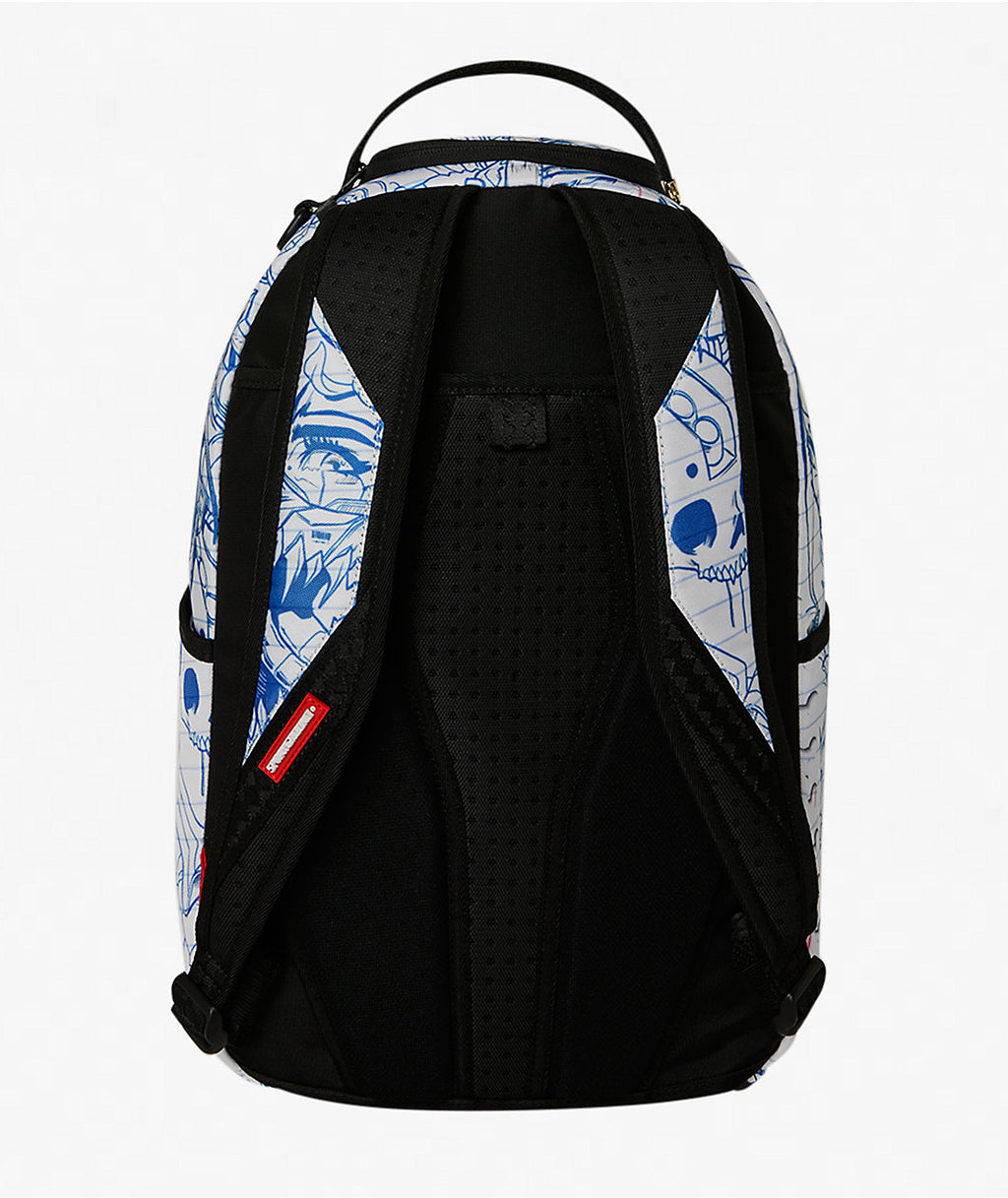 NOTEBOOK BLUE INK DOODLE BACKPACK