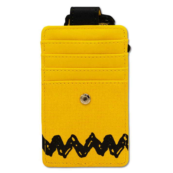 Character Wallet ID Card Holder - Peanuts Seven Character Group Pose Yellow