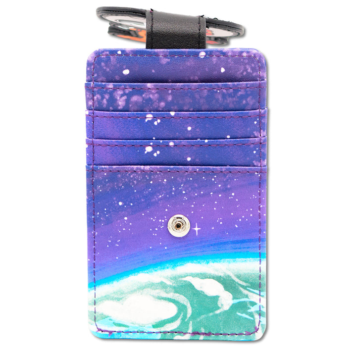 Character Wallet ID Card Holder - Peanuts Astronaut Snoopy Pose Blues