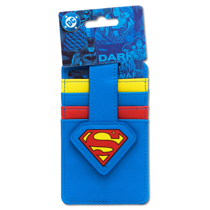 Character Wallet ID Card Holder - Superman Super Shield Logo Blue