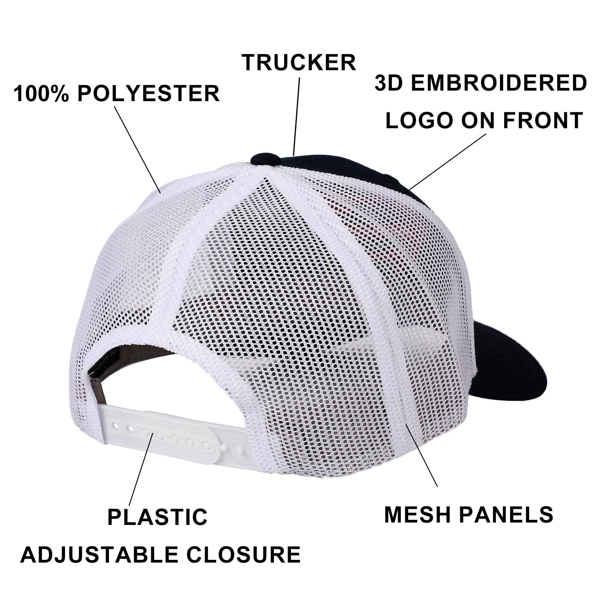 Superman 3D Embroidered Logo Navy Trucker Hat