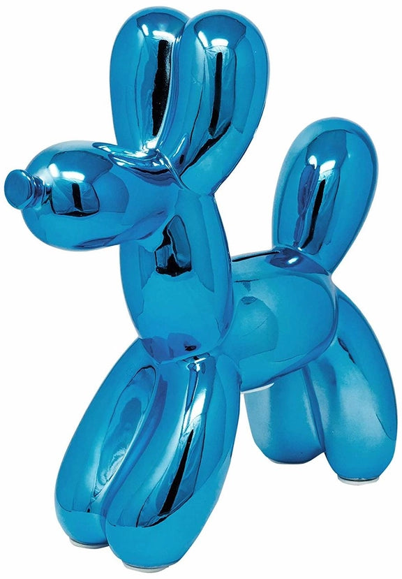 Royal Blue Ceramic Dog Piggy Bank - 12" Tall