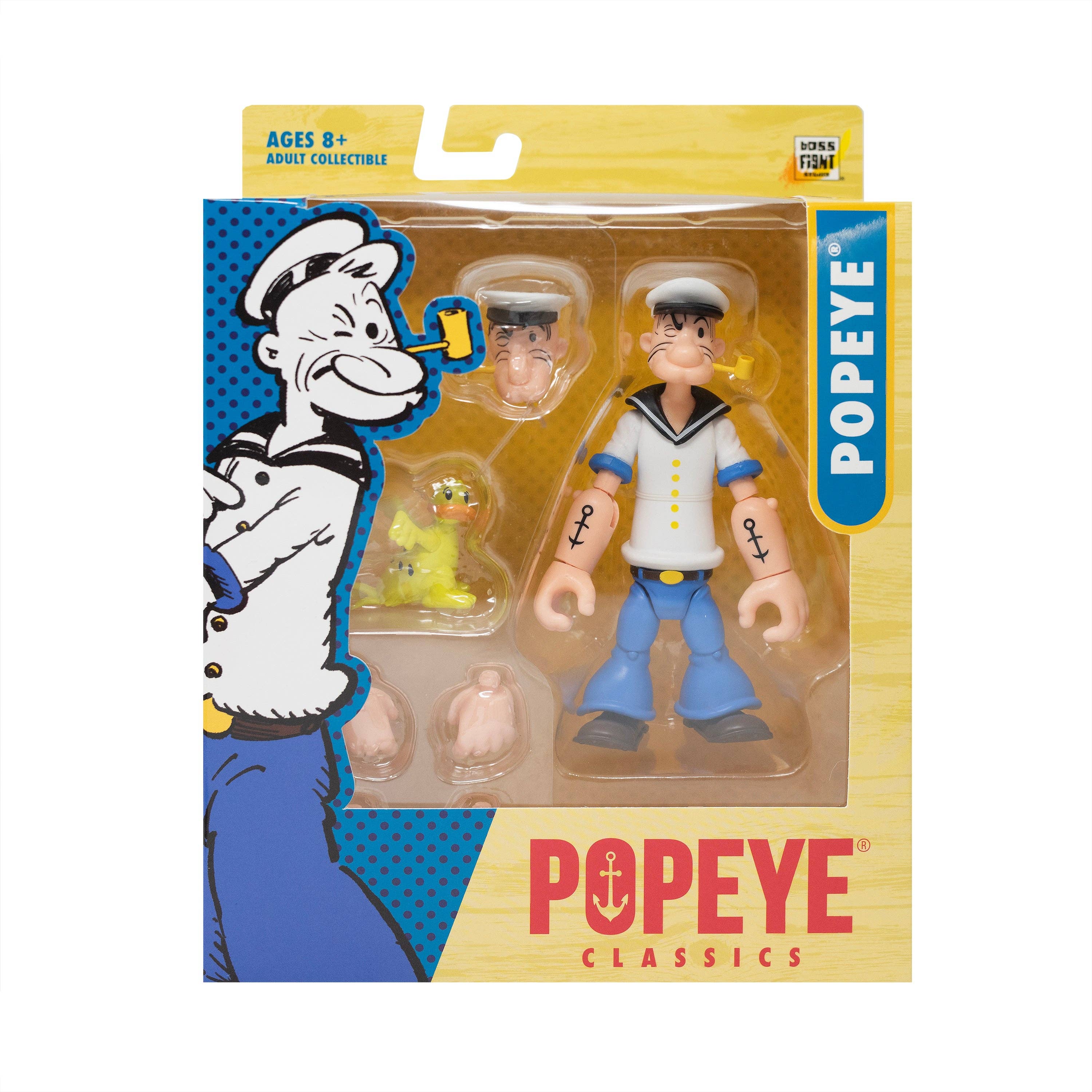 Popeye Classics Action Figure: Popeye 1st Appearance - white shirt