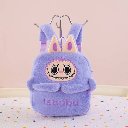 Cartoon Labubu Furry Backpack Children's Plush Backpack