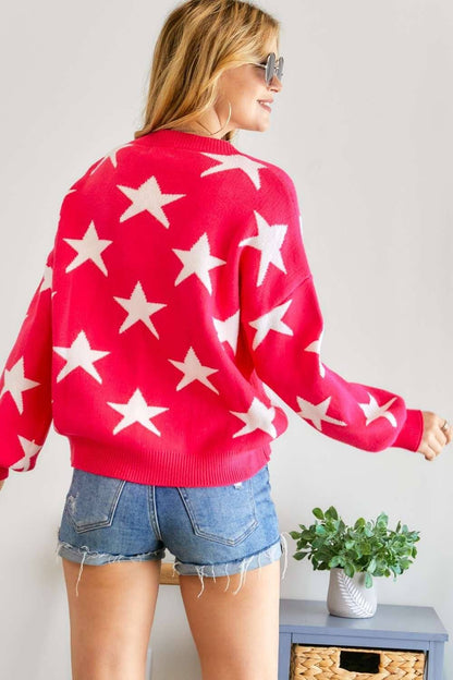 COMFY STAR SWEATER TOP