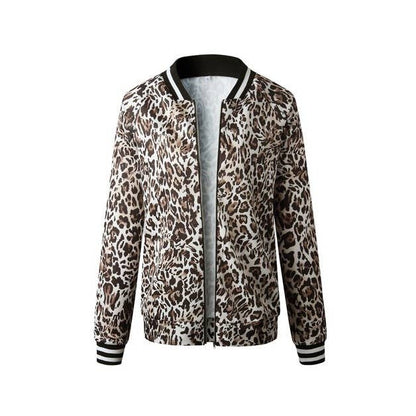 Printed Zip Up Long Sleeves Bomber Jacket