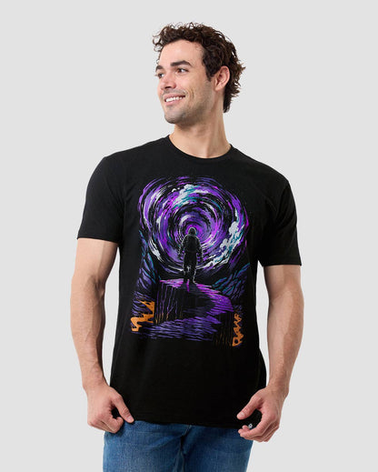 Men's Graphic Tee - Glow-in-the-Dark T-Shirt (Event Horizon)