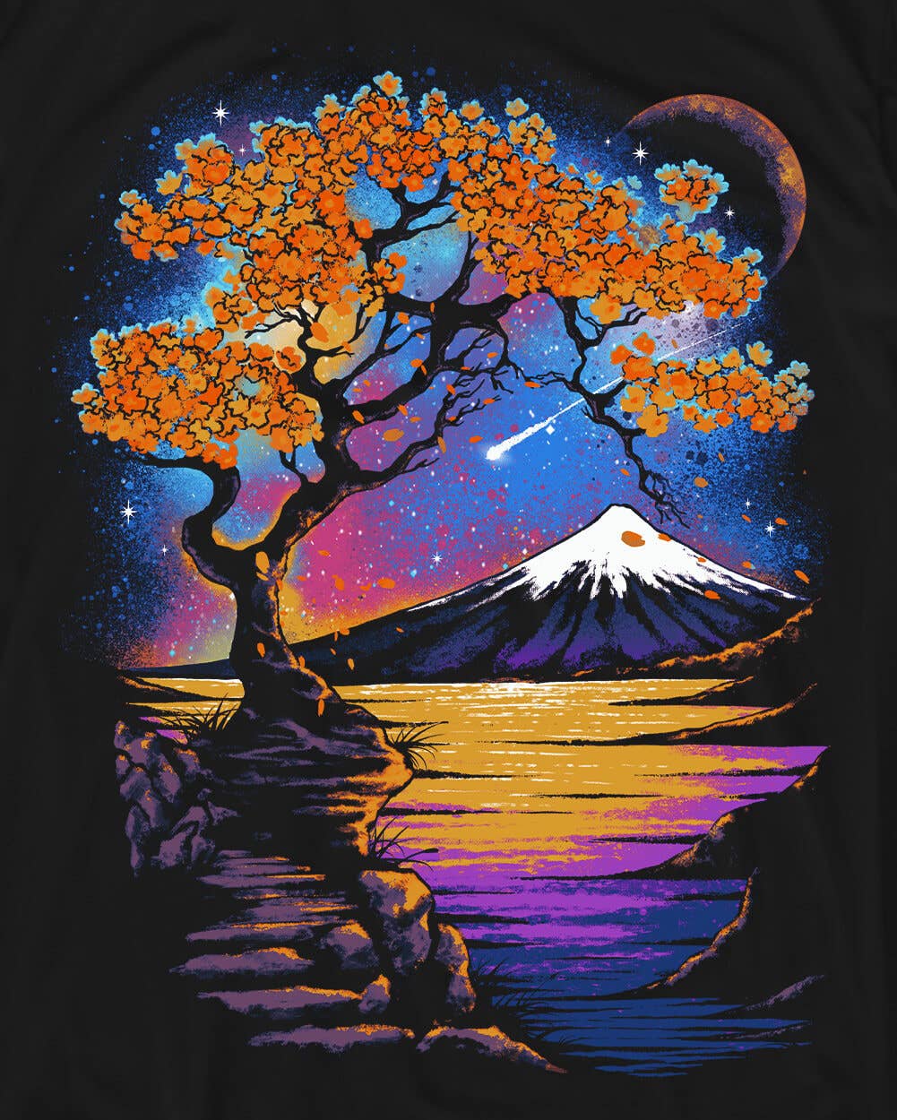 Men's Graphic Tee - Screenprinted T-Shirt (Starry Canopy)