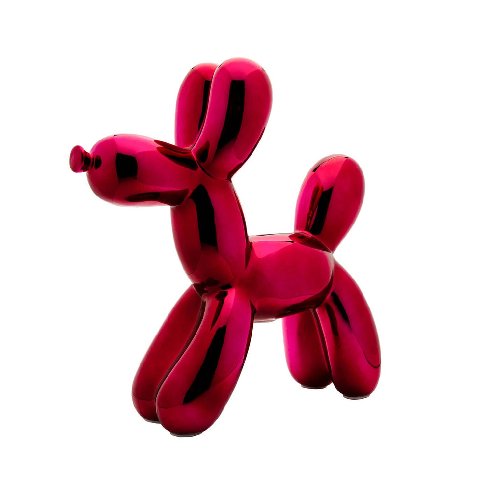 Plum Ceramic Dog Piggy Bank - 12" Tall