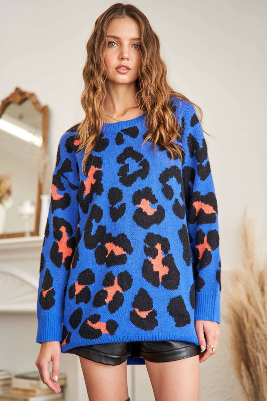 WARM & SOFT LEOPARD SWEATER TOP