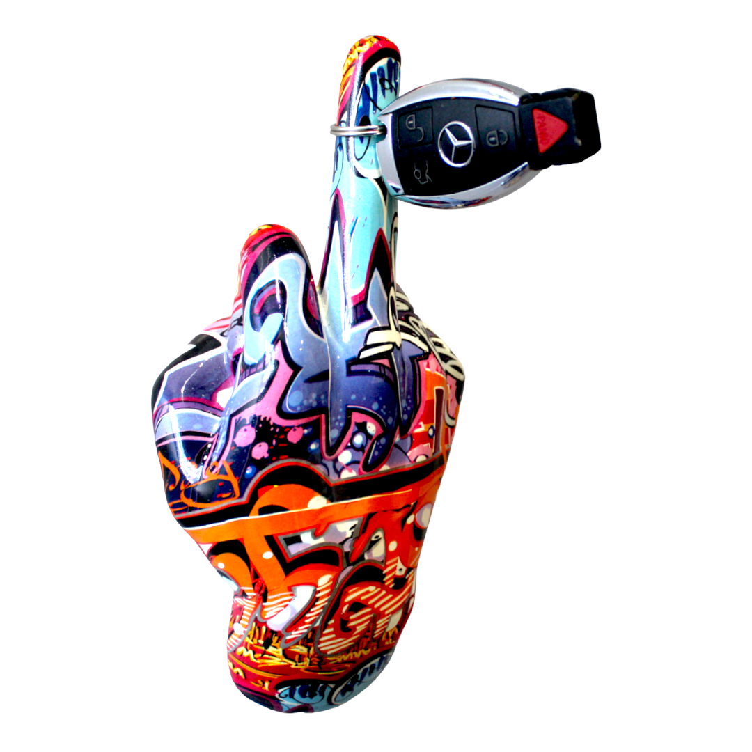 Middle Finger hand Art F-U Wall Mount - 9" tall