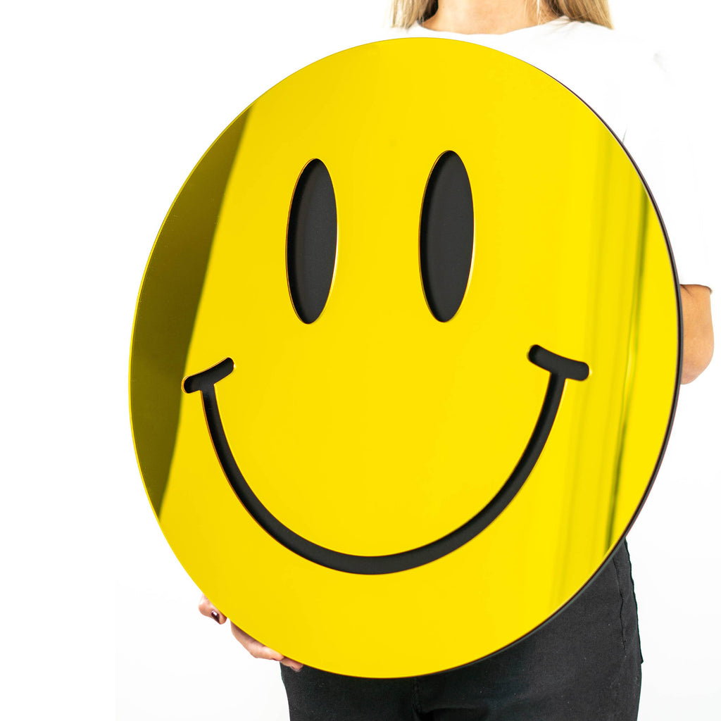 Happy Face | Acrylic Art | Mirrored Wall Decor