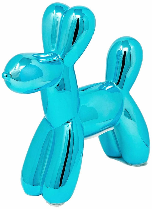Blue Mini Ceramic Dog Piggy Bank - 7.5" Tall