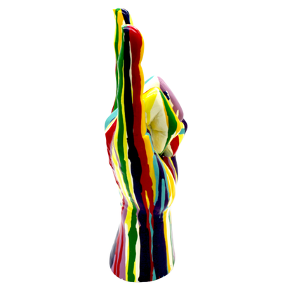 XXL Graffiti Rock On hand Tabletop Sculpture  - 11" tall