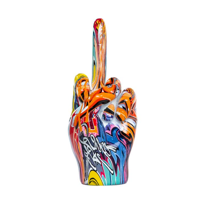Street Art Middle Finger Tabletop - 8.5" Tall