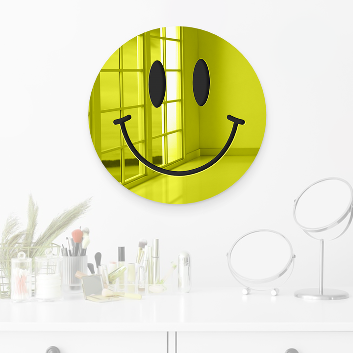 Happy Face | Acrylic Art | Mirrored Wall Decor