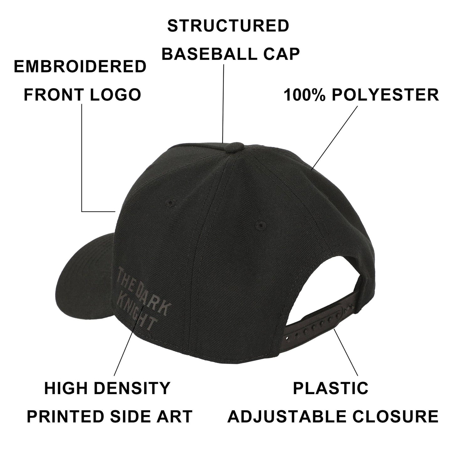 Batman Symbol Embroidery With Pu Inlay Poly Wool B104 A Frame Snapback