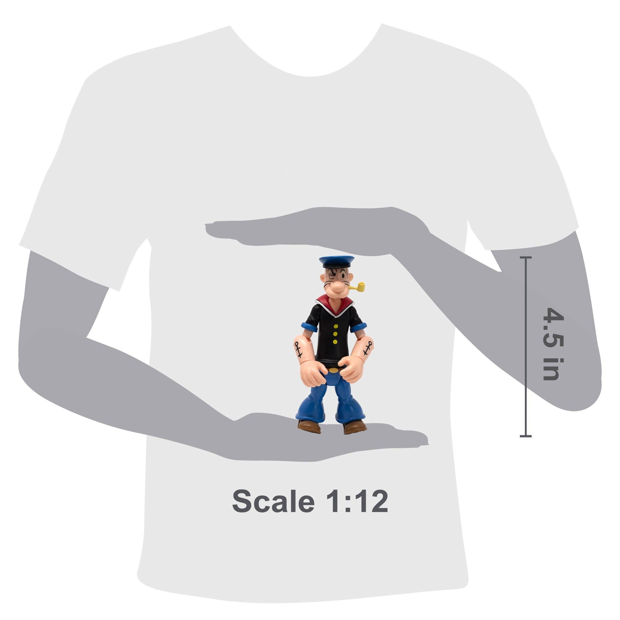 Popeye Classics Action Figure: Popeye 1st Appearance - black shirt