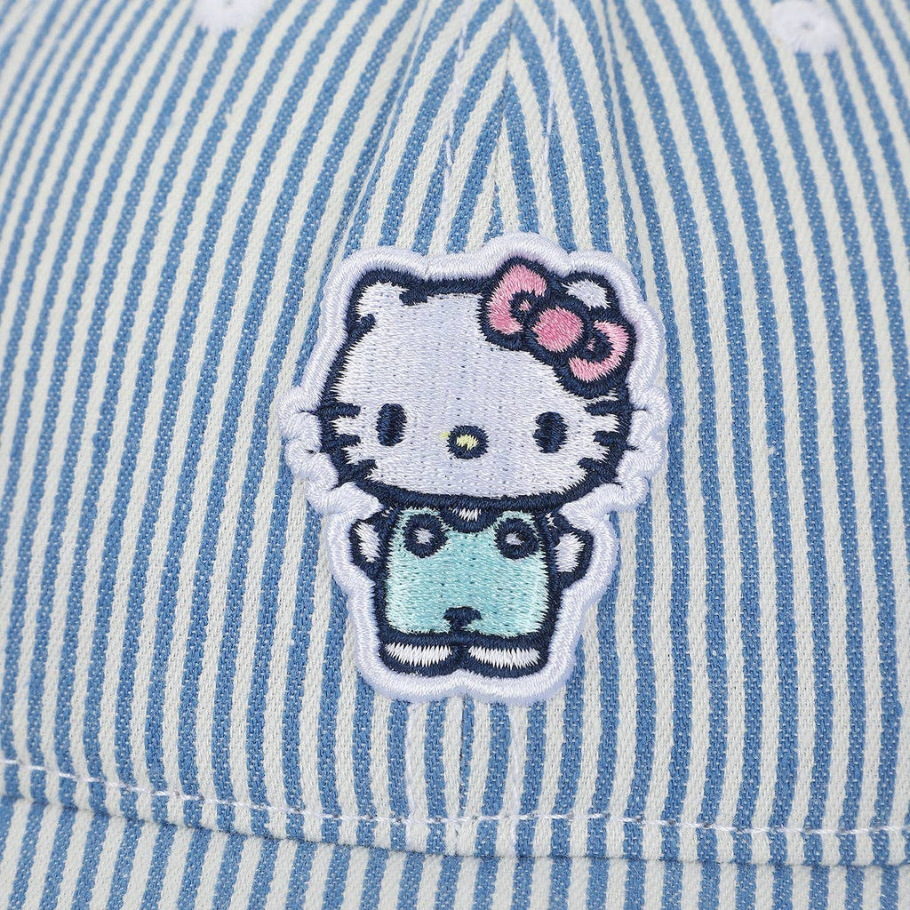Hello Kitty Pin Stripe Embroidered Hat