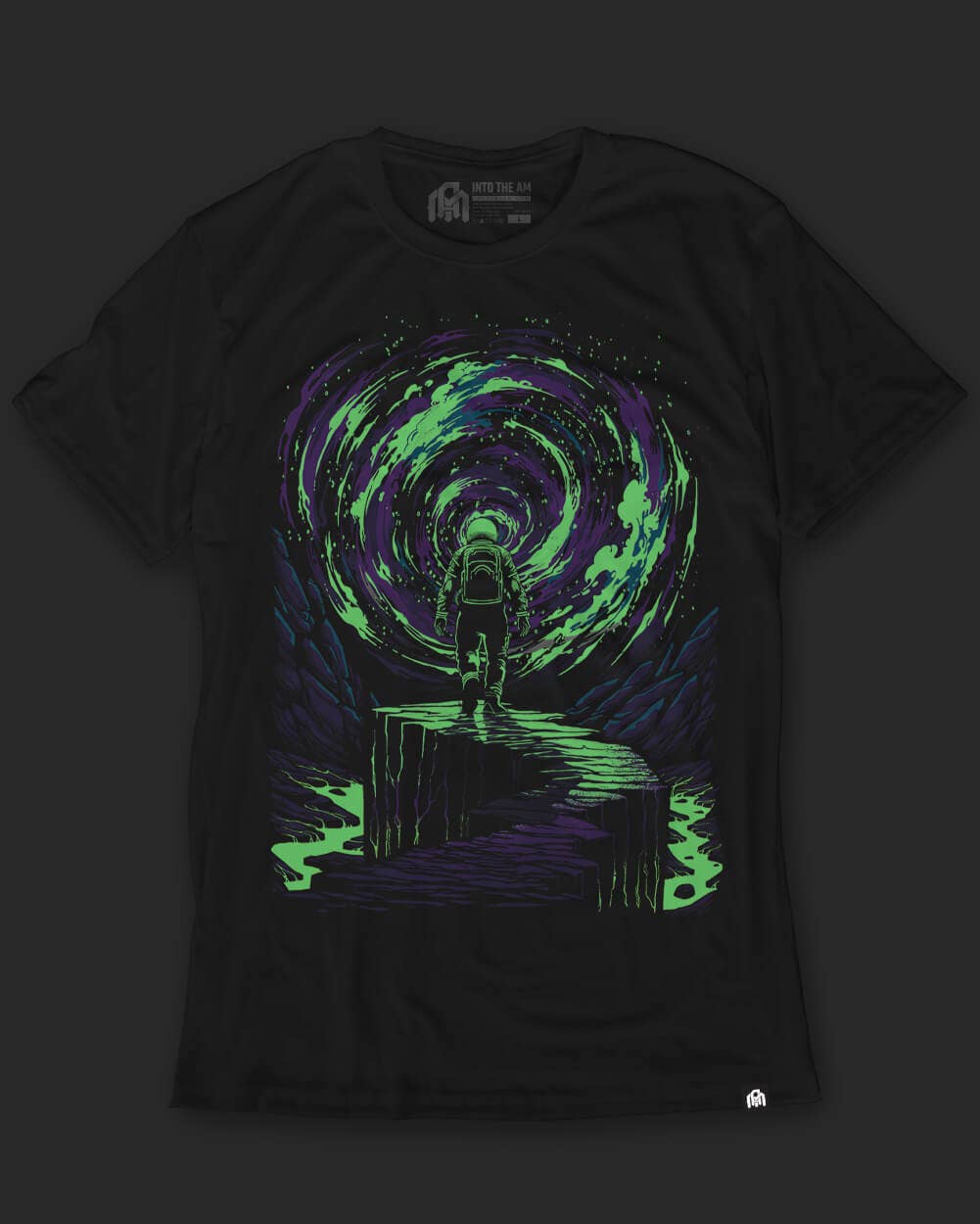 Men's Graphic Tee - Glow-in-the-Dark T-Shirt (Event Horizon)