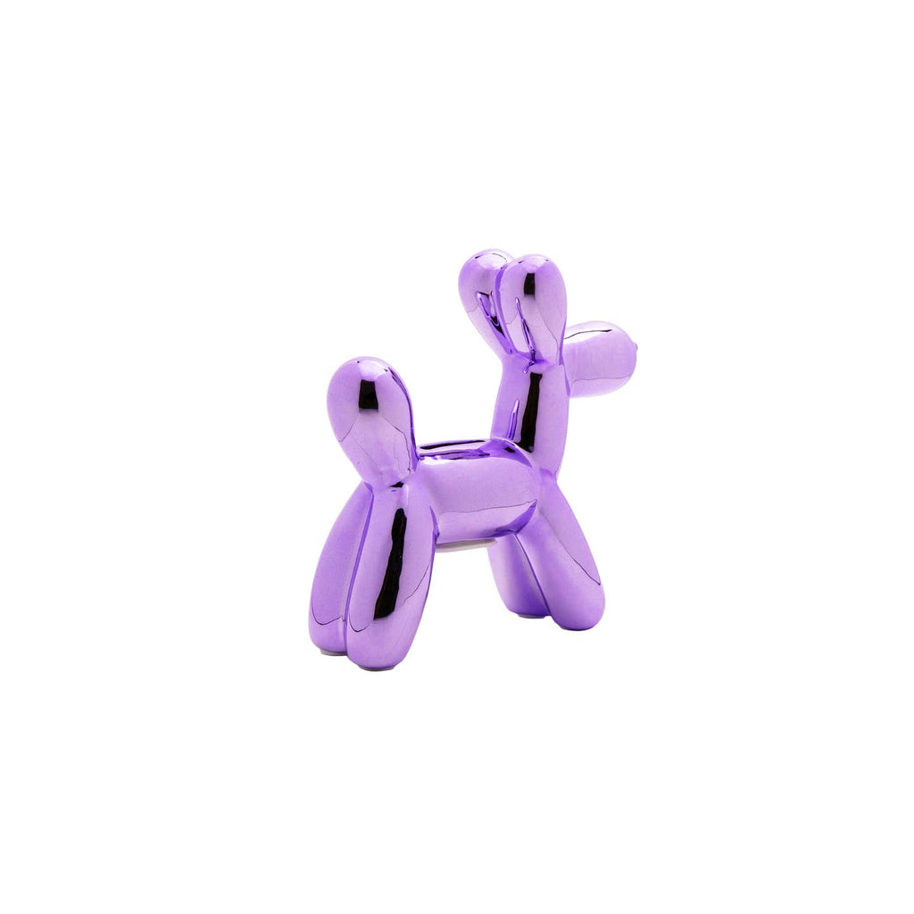 Lavender Mini Ceramic Dog Piggy Bank - 7.5" Tall
