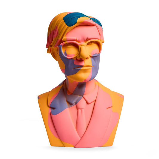ANDY WARHOL 12 IN BUST- ORANGE CAMOUFLAGE - Kidrobot