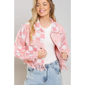 CHECKER JACKET PINK