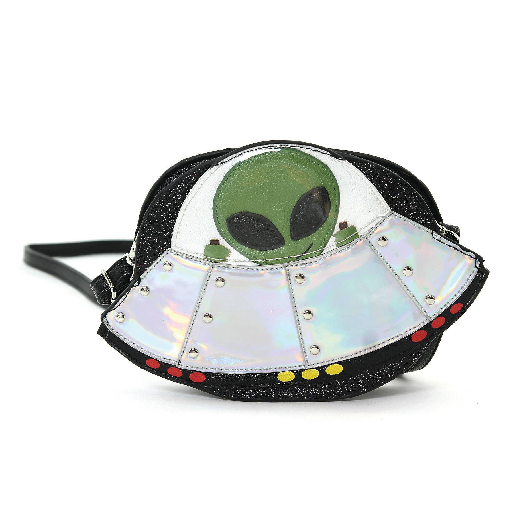 COMECO INC - 85086UB Alien On A Spaceship Shoulder Crossbody Bag
