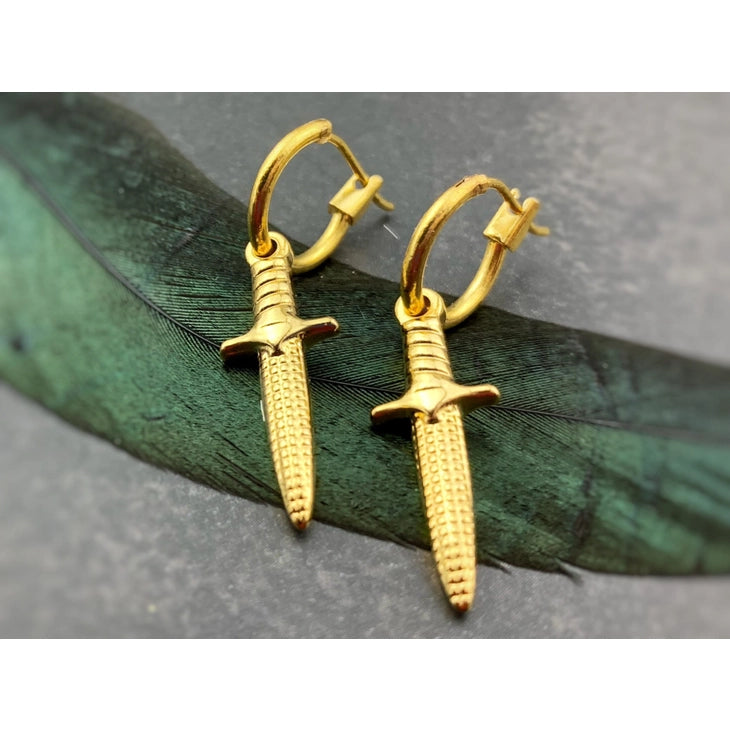 Huggie Hoop Earrings - Knife Jewelry