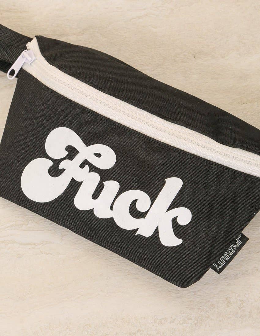 Fydelity - Fanny Pack-Ultra-Slim Low-Profile-WERDS Fuck B&W