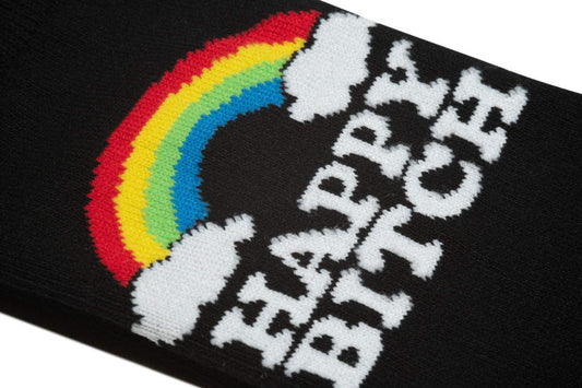 HAPPY BITCH WOMEN - Womens Crew Folded