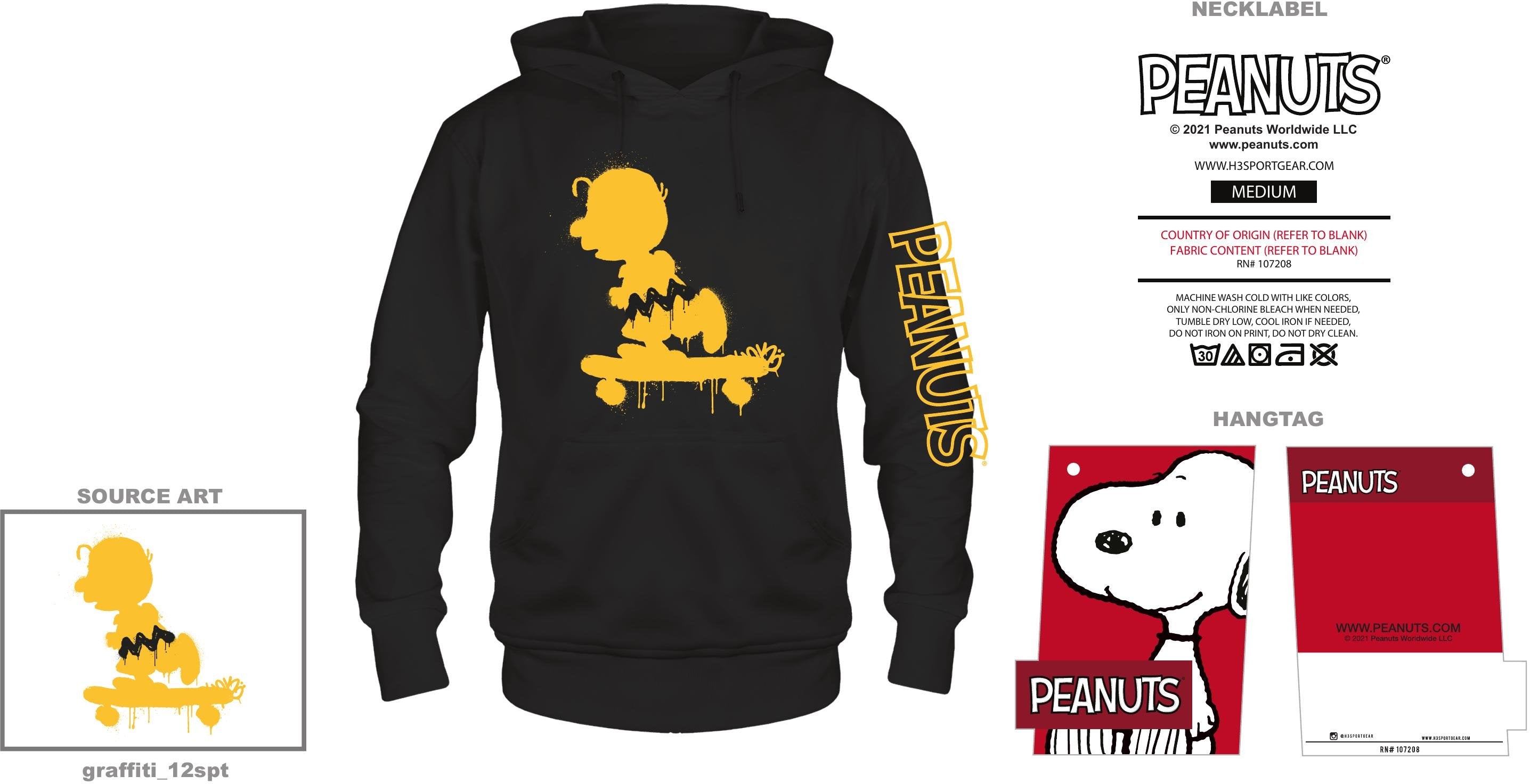 PEANUTS Black Hoodie