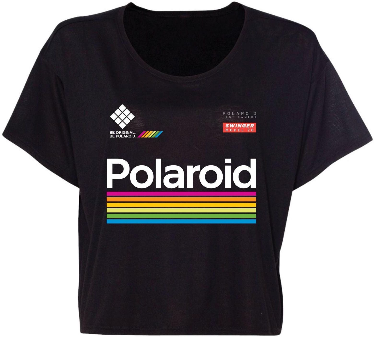 POLAROID / BLACK CROP TOP
